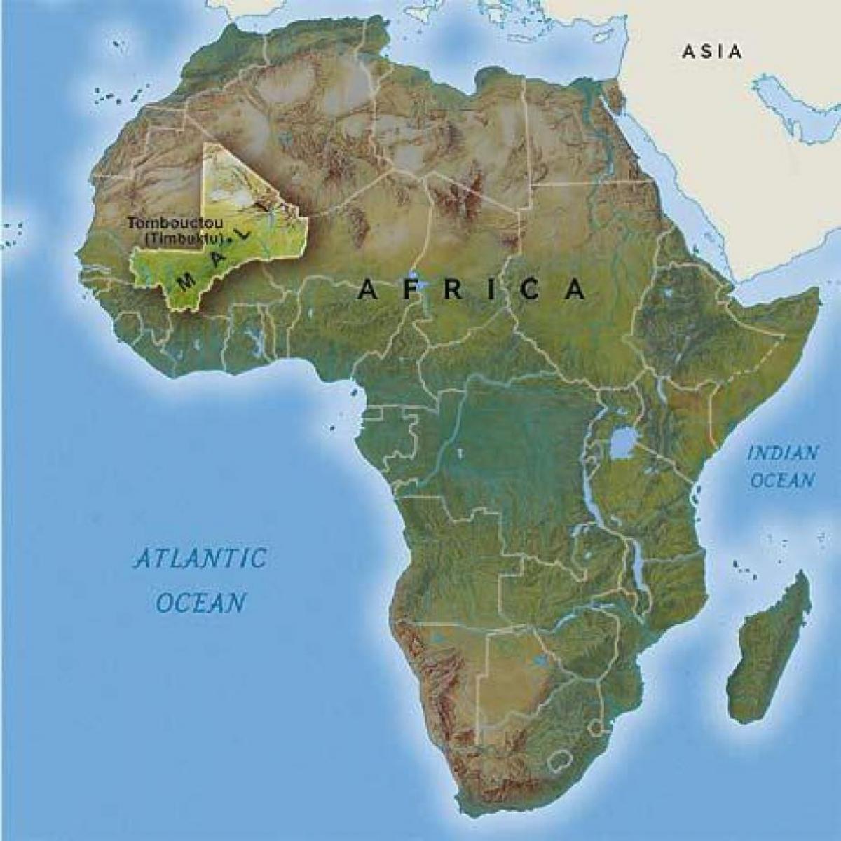 تمبوكتو في مالي خريطة